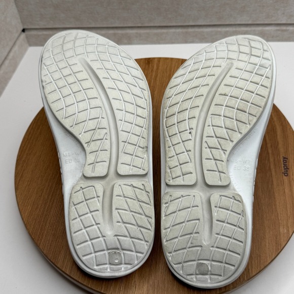 OOFOS‎ OOahh Slide Sandal Cherry Blossom Floral Pink White Comfort Recovery Sz 7 - Picture 6 of 8